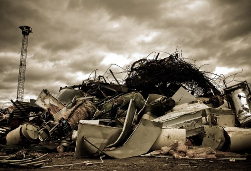 Builders waste clearance services being performed